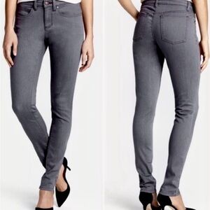EILEEN FISHER ORGANIC COTTON DENIM GREY SKINNY JEAN 8 R3MDN -P8110M